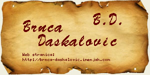 Brnča Daskalović vizit kartica